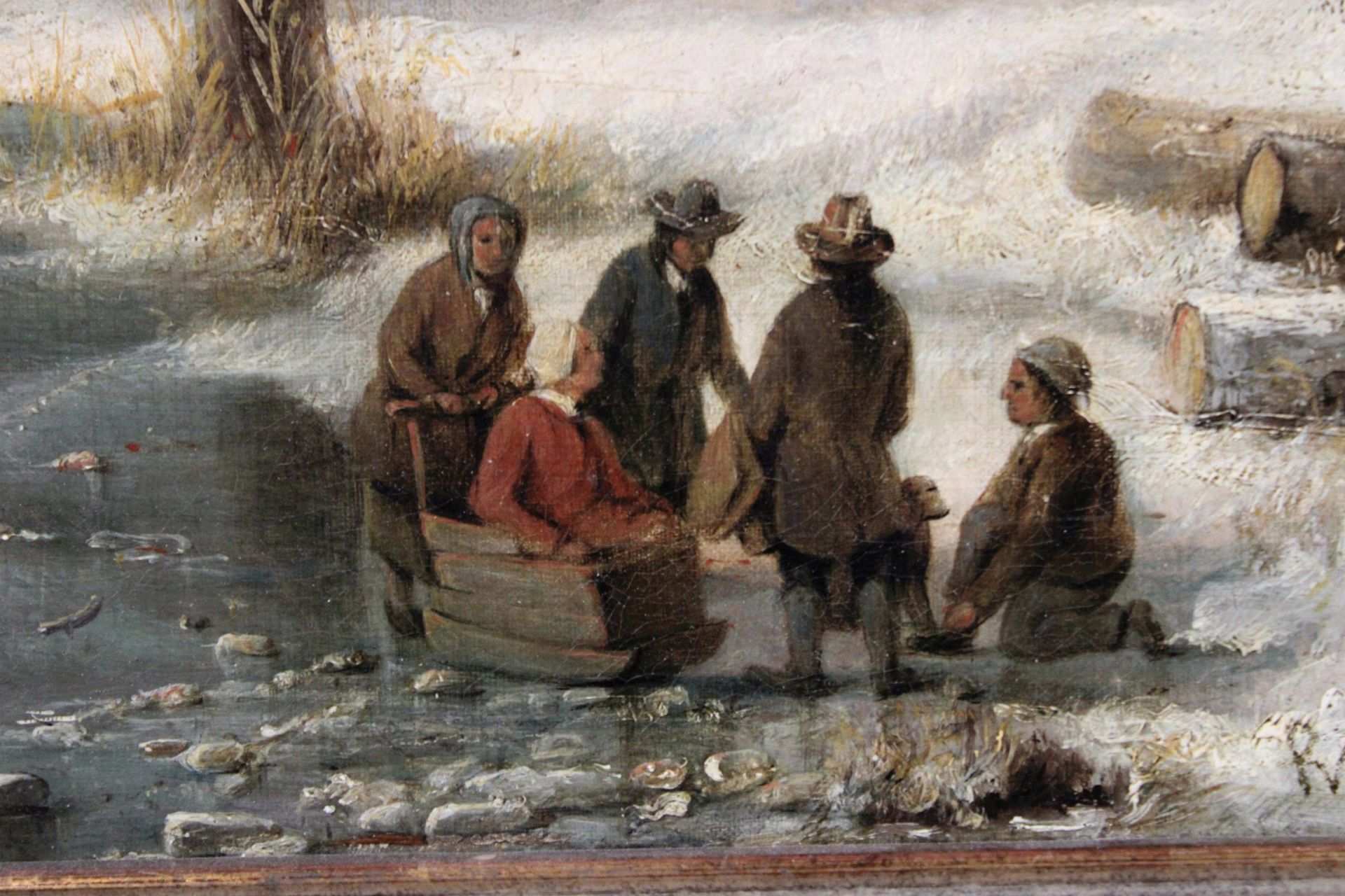 Remigius Adrianus van Haanen (niederländisch, 1812 - 1894). Winter 1884. Öl auf Leinwand. U. r. han - Image 4 of 5