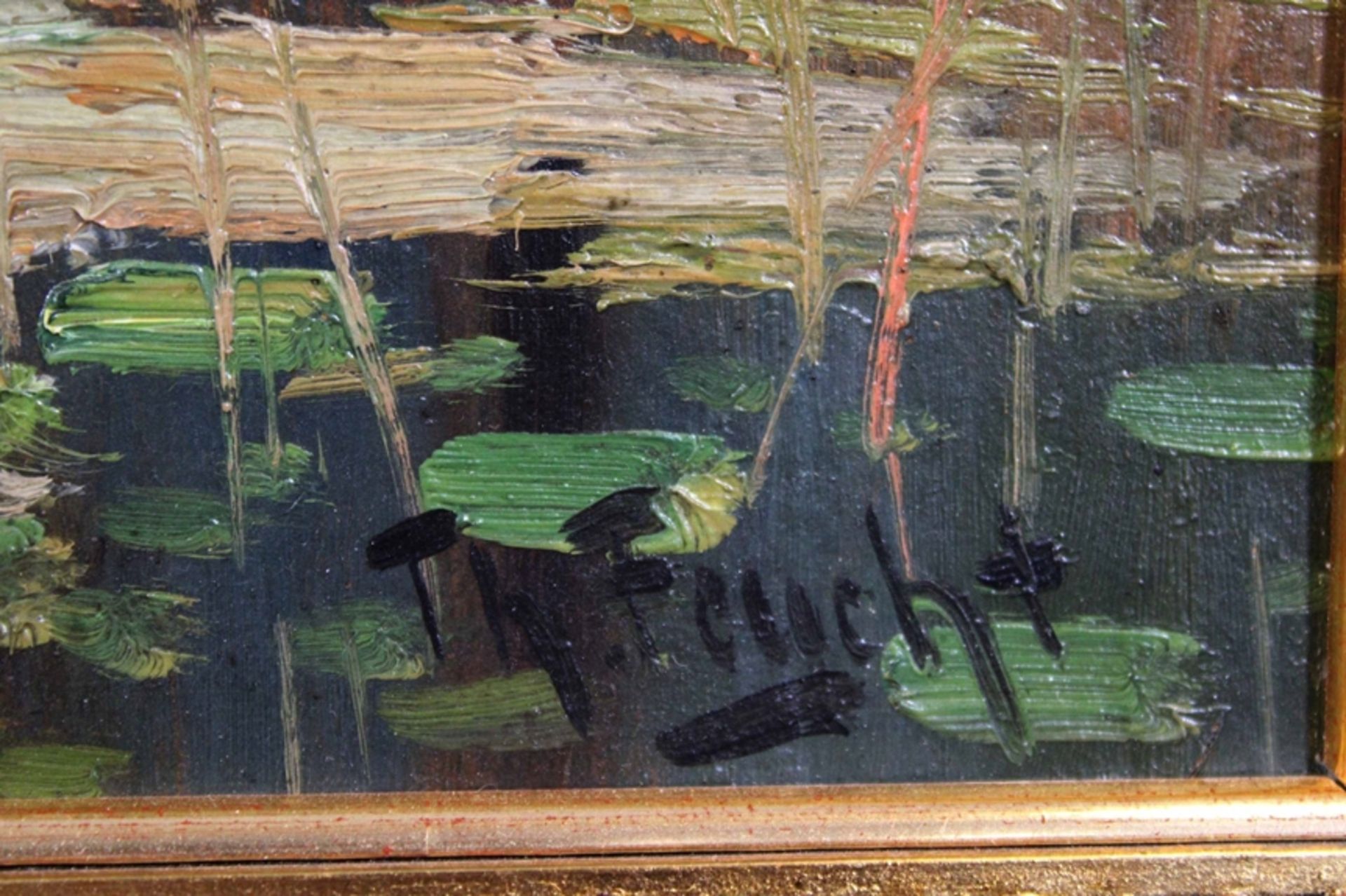 Theodor Feucht (deutsch, 1867 - 1944), Landschaft, Öl auf Karton, unten rechts signiert, Lichtmaß: - Image 3 of 3