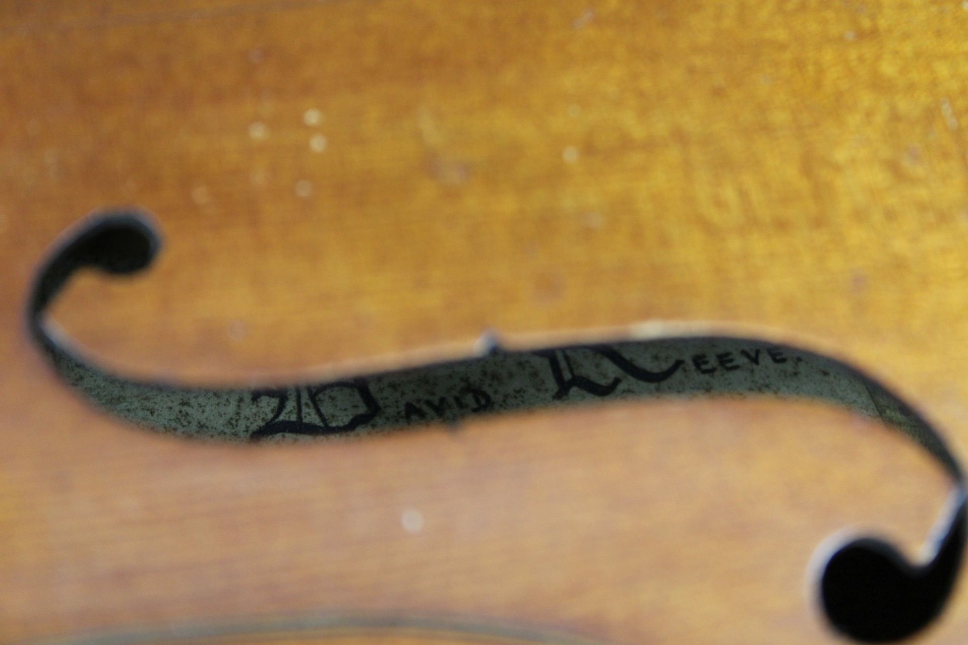 Viola von David Reeve, England, 20. Jh., Gesamtlänge: ca. 68 cm. Altersgemäßer Zustand, Gebrauchs-  - Bild 5 aus 5