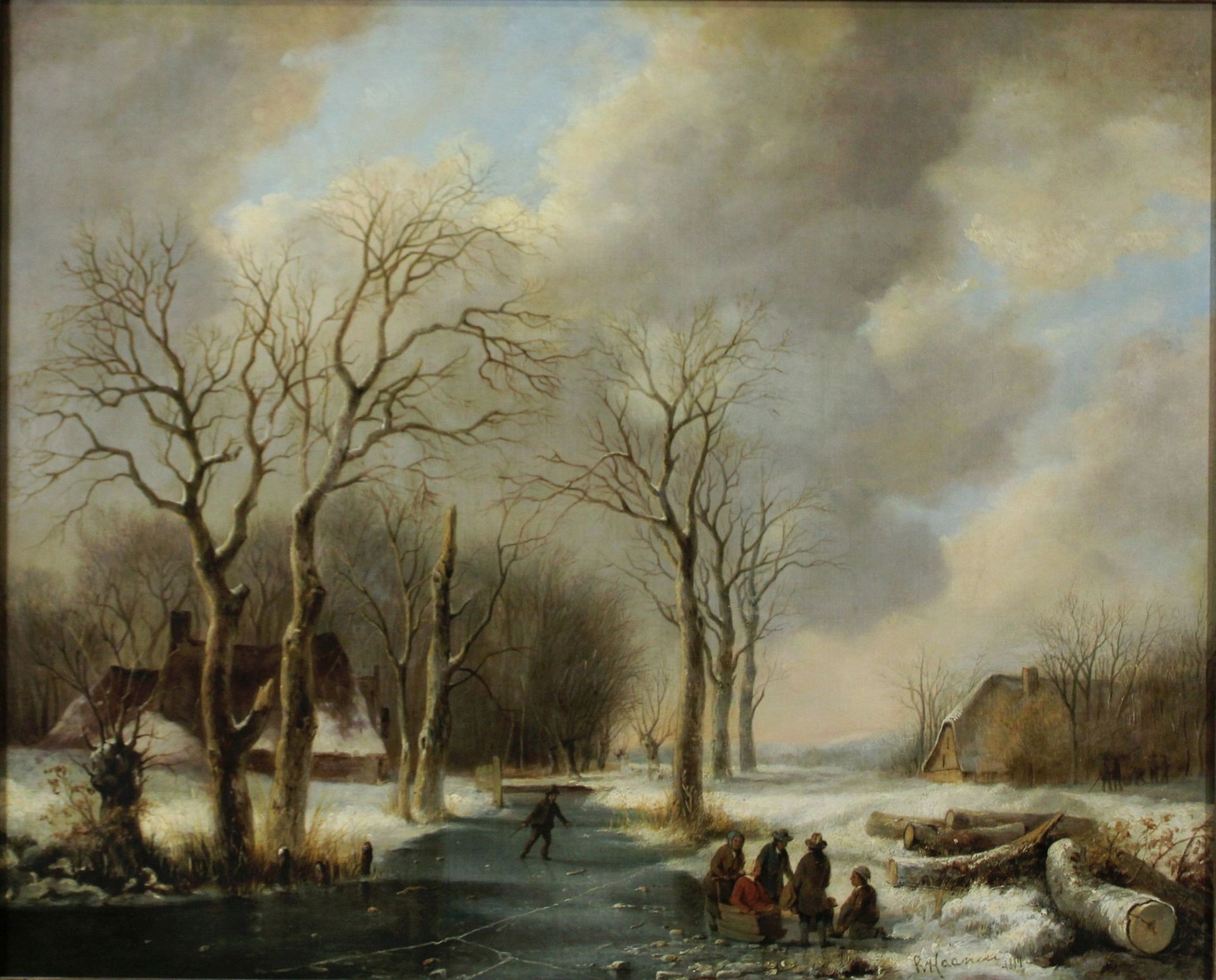Remigius Adrianus van Haanen (niederländisch, 1812 - 1894). Winter 1884. Öl auf Leinwand. U. r. han