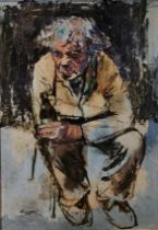 Lajos Sebök (ungarisch, 1910 - 1996). Portrait 1975. Datiert und signiert in der unteren linken Bil