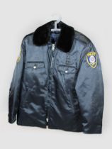 Winterjacke, Polizeiuniform, Oklahoma City, USA, Blauer, Gr. 42R. Guter, altersbedingter Zustand.