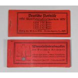 Konvolut Markenheftchen 9 Tl., bestehend aus: 2 Deutsche Nothilfe Wohlfahrtsbriefmarken 1935, volls