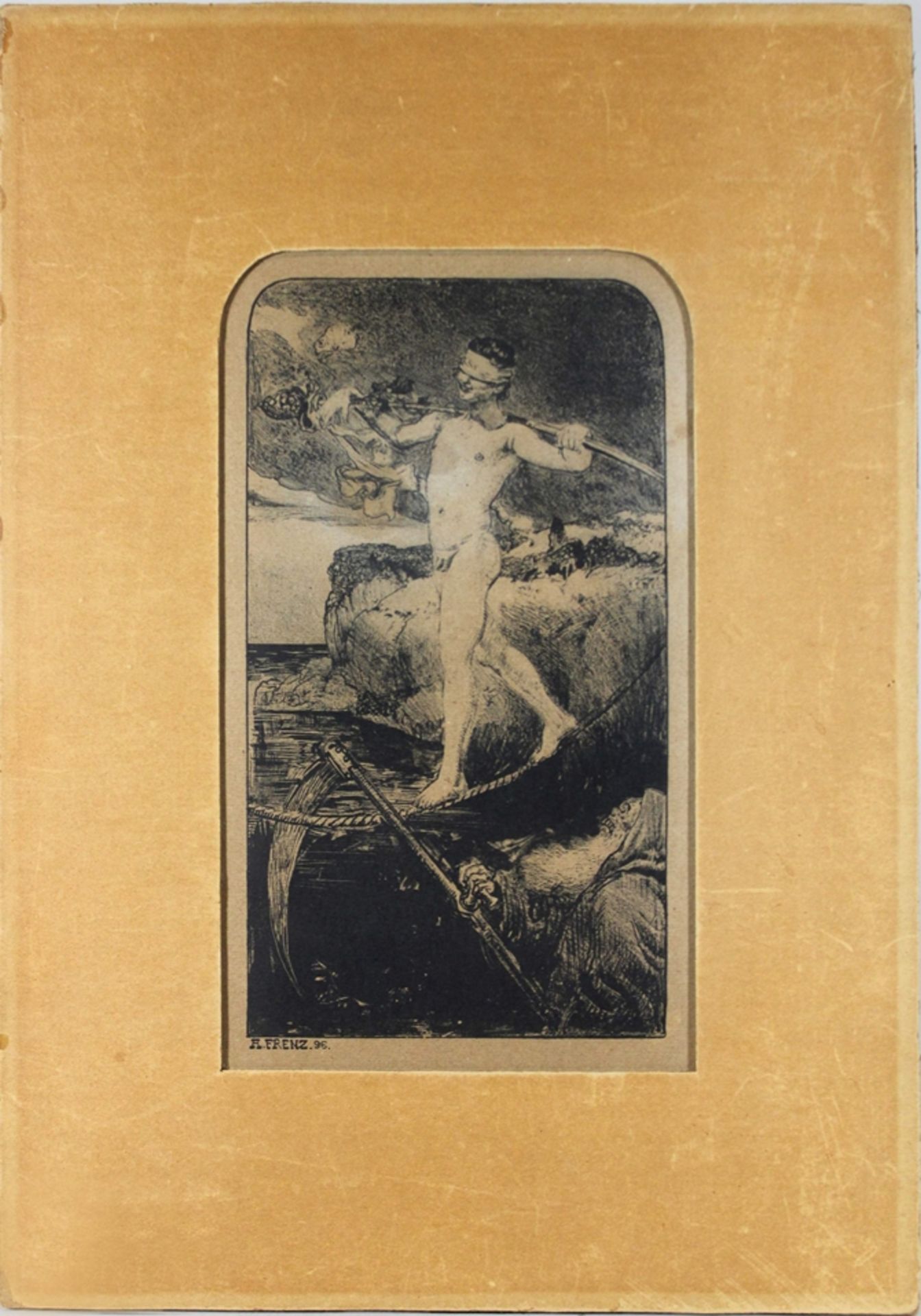 Alexander Frenz (deutsch, 1861 - 1941), Allegorie des Lebens, Lithographie, 1896, unten links bezei - Bild 2 aus 2