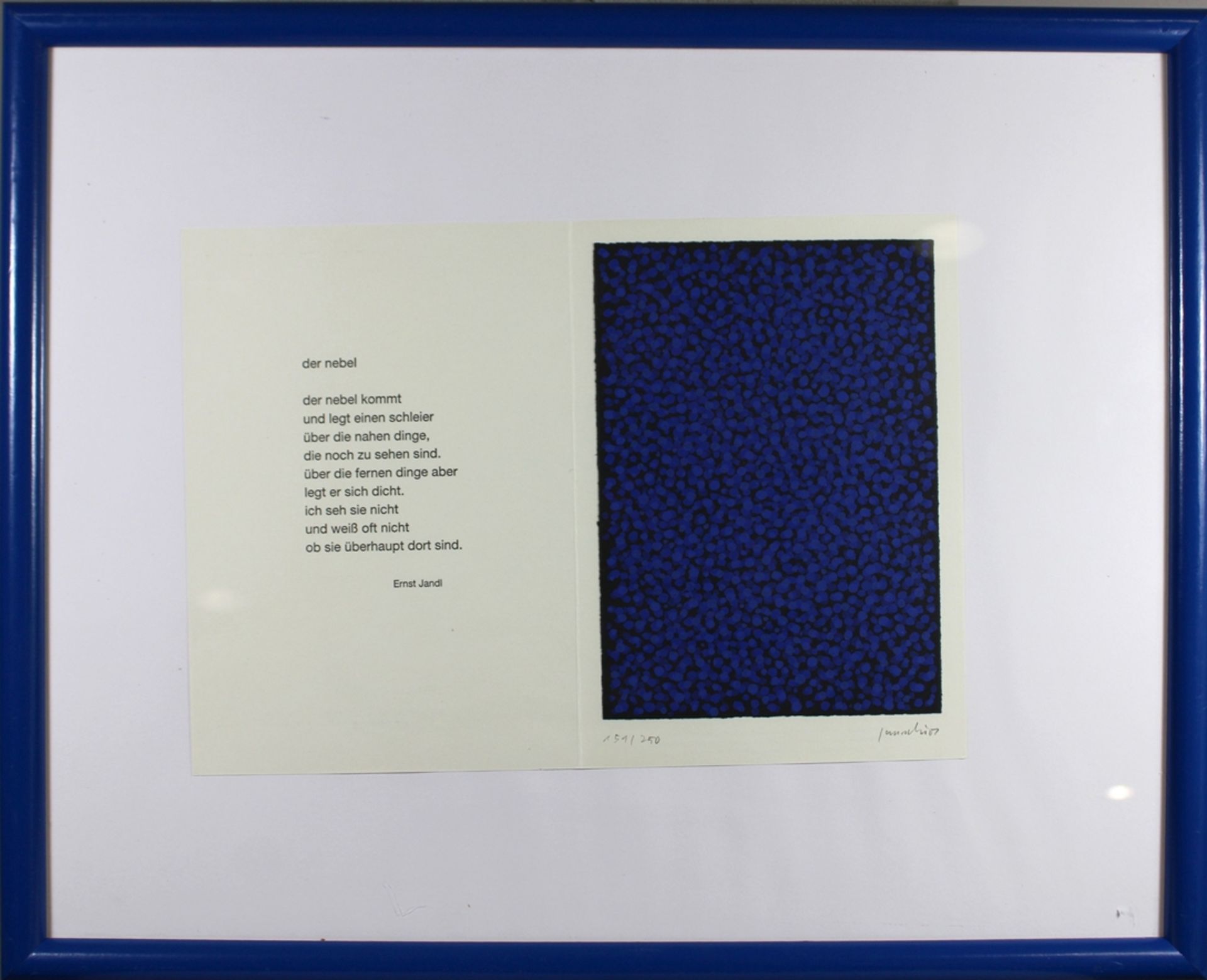 Kuno Gonschior (deutsch, 1935 - 2010), Komposition mit blauen Punkten, Farbserigrafie auf Papier, u - Bild 2 aus 3