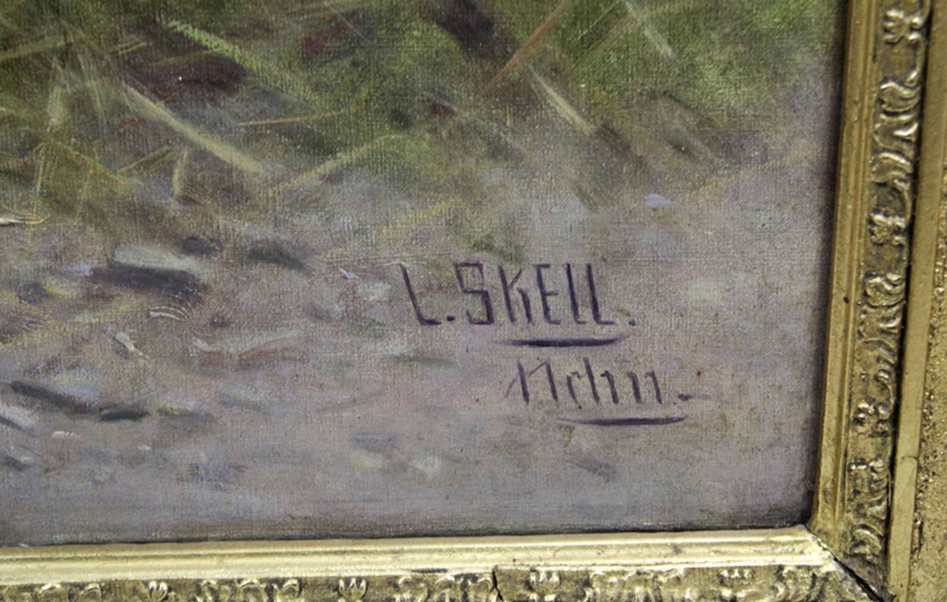 Ludwig Skell (deutsch, 1869 - 1950), Rehe im Wald, Öl auf Leinwand, unten rechts signiert, Lichtmaß - Bild 3 aus 4