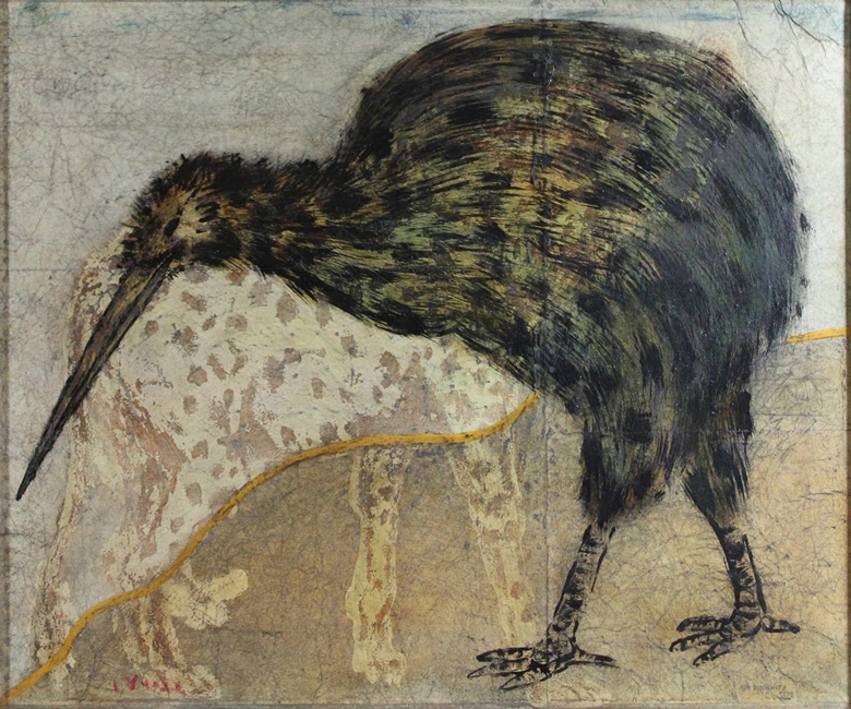 Ada Blochwitz (niederländisch, geb. 1952), Kiwi, 1998, Öl auf Leinwand, unten rechts signiert und d