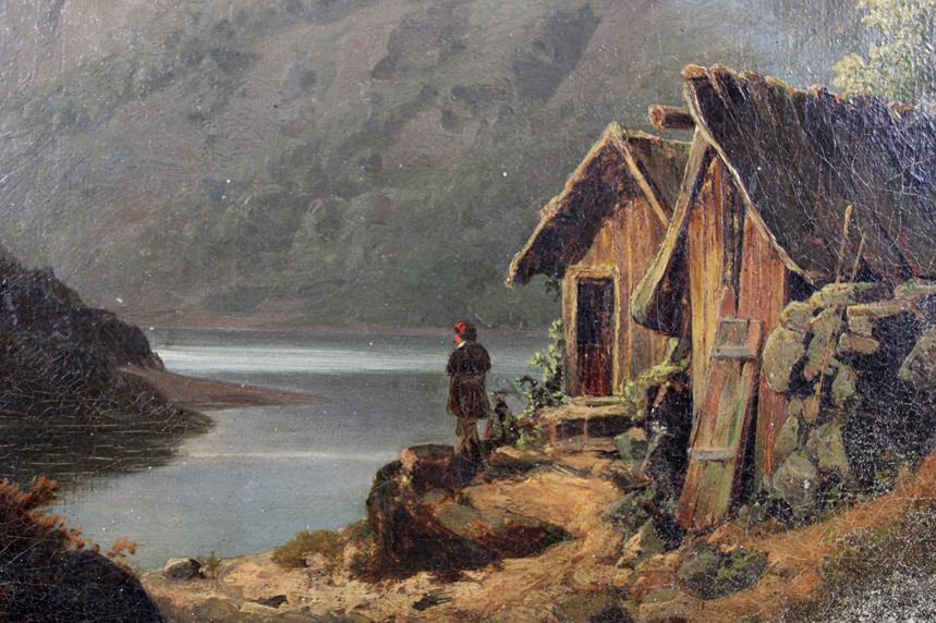 In der Art von Art Andreas Achenbach (deutsch, 1815 - 1910), Berglandschaft, um 19. Jh., Öl auf Le - Image 3 of 3