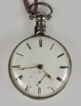 Schlüsseluhr Herren, um 1894, Silber, England, schreitender Löwe, Stadtmarke: Chester, Uhrwerk: gra