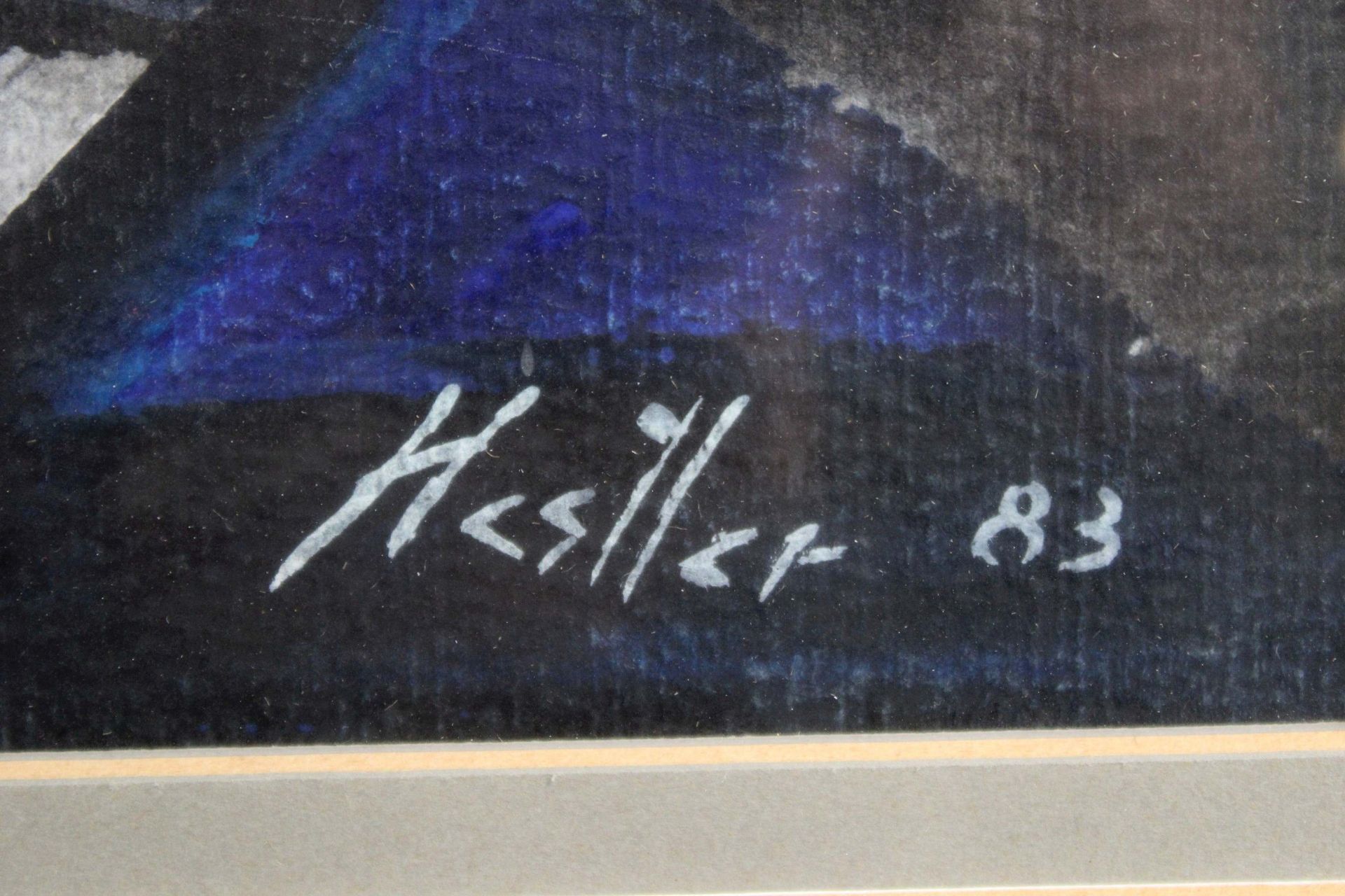 Erich Hestler, Strelizien, 1983, Mischtechnik, unten rechts signiert und datiert, Lichtmaß: 35 x 46 - Bild 3 aus 3