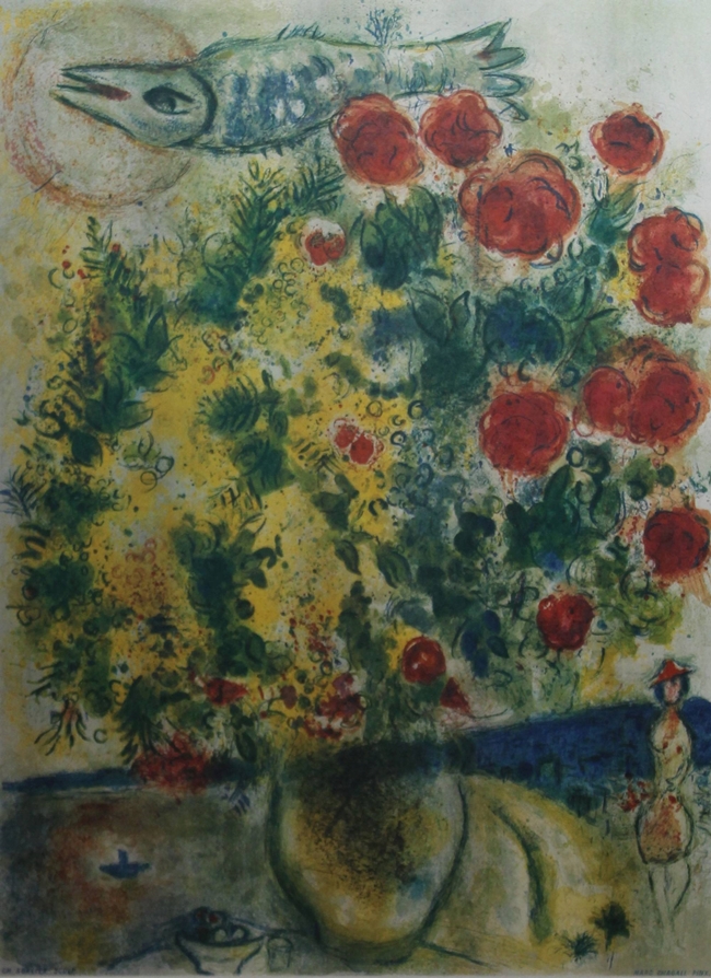 Marc Chagall (belorussisch/französisch, 1887 - 1985), Fünf Multiples: Offenes Fenster, Lichtmaß: 44 - Image 5 of 6