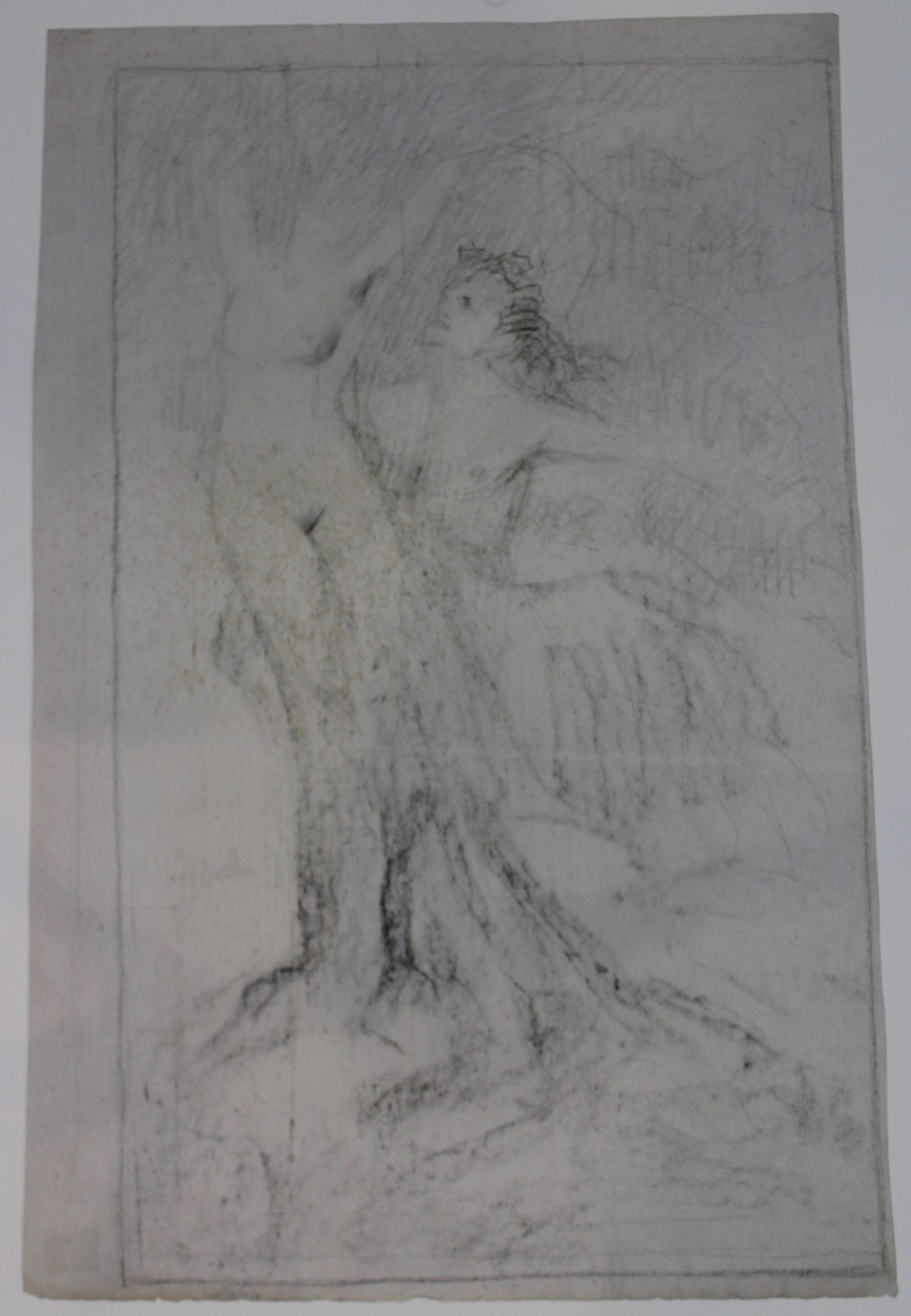 Unbekannter Künstler, Drei Zeichnungen, Mythologische Szenen, Maße: 22 x 30 cm, 30 x 30 cm, 39 x 60 - Image 2 of 4