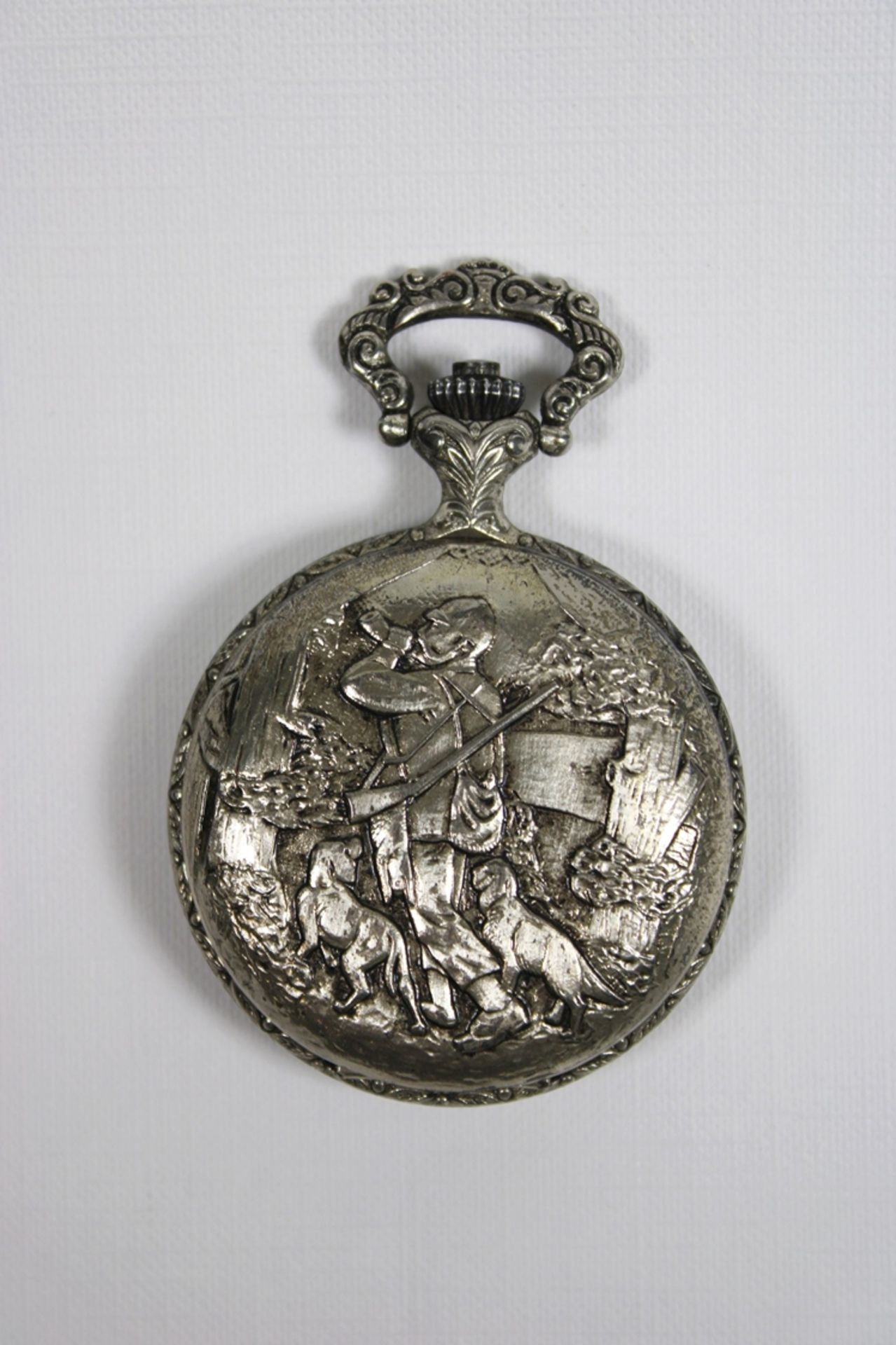 Taschenuhr, Spendid, Darstellung: Jagdszene, Durchmesser ohne Krone: 5 cm. Guter altersbedingter Zu - Image 2 of 3