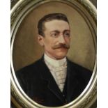 C. Thiele (deutsch), Porträt eines Mannes, 1895, Öl auf Leinwand, unten signiert und datiert, Licht