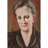 Oswald Kollreider (österreichisch, 1922 - 2017), Porträt einer Frau, 1976, Gouache auf Papier, unte