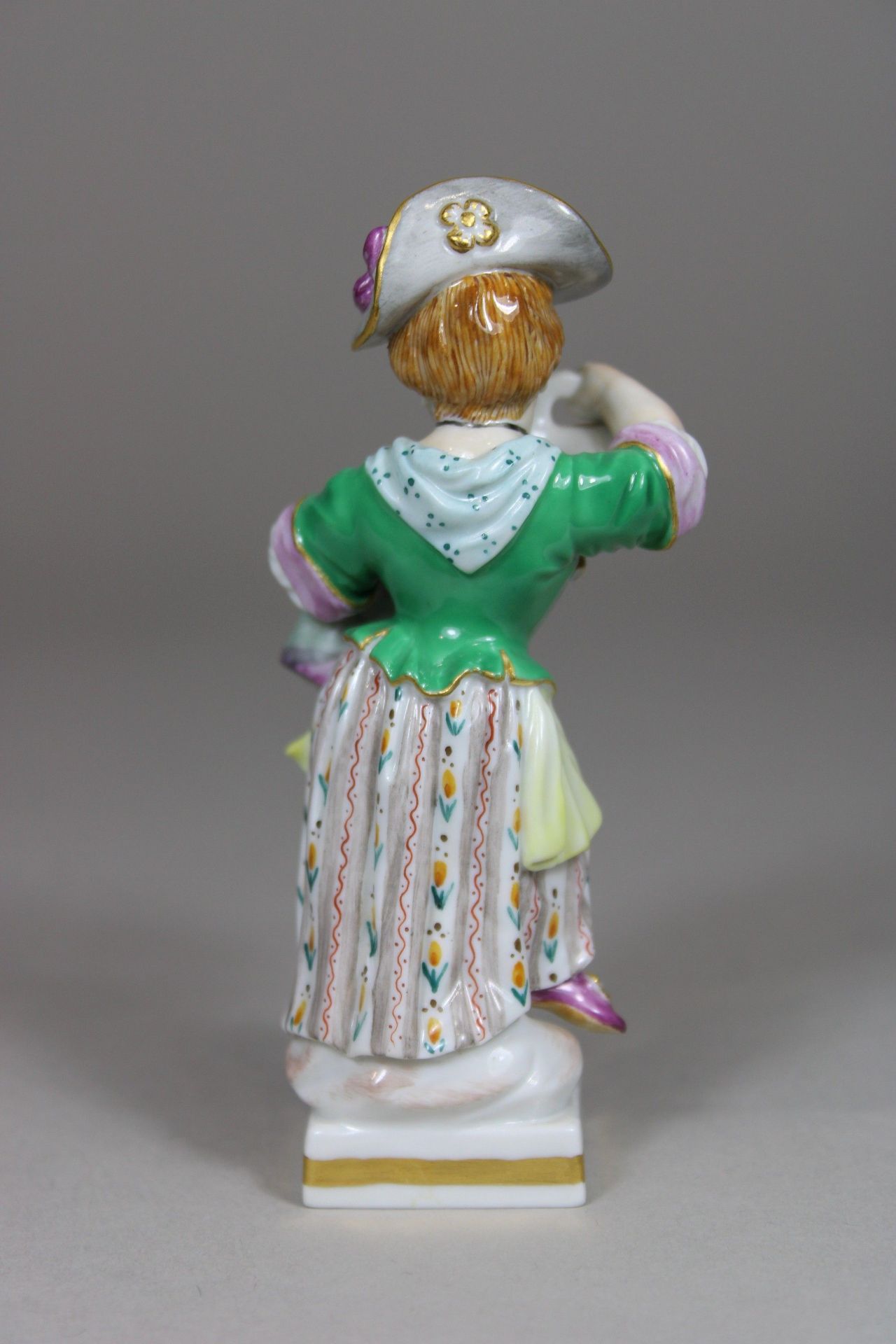 Porzellanfigur, Mädchen mit Flasche und Krug, Gärtnerkind, Meissen, 1. Wahl, 1984, Modell 60431, Bo - Image 3 of 6