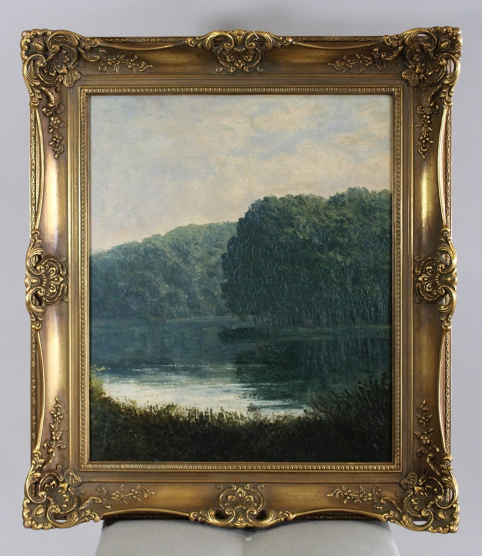 Franz Bunke (deutsch, 1857 - 1939), Seelandschaft, Öl auf Leinwand, unten rechts signiert, Lichtmaß - Bild 2 aus 3