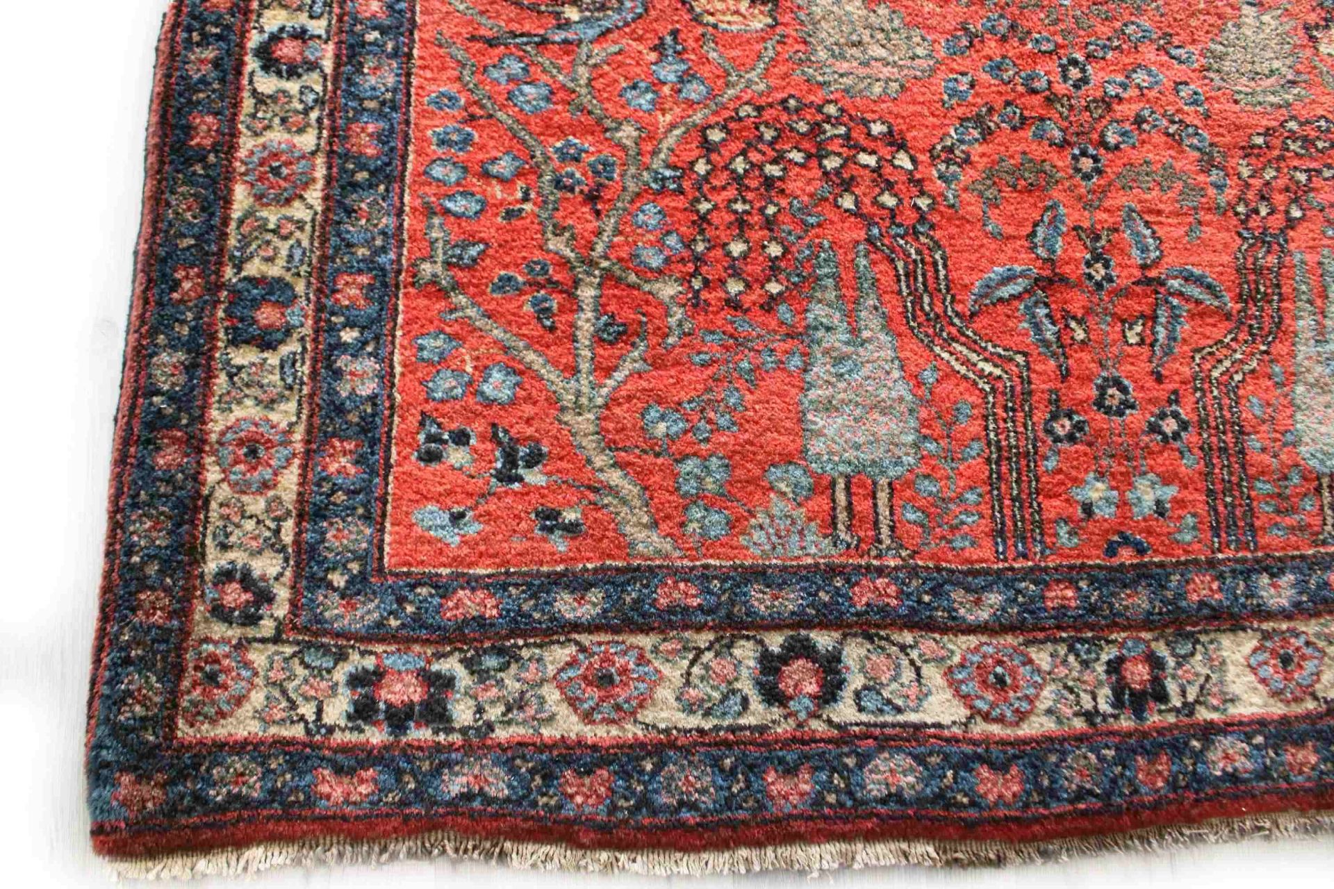 Kermanshah-Teppich, Maße: 140 x 189 cm. Guter Zustand, Abnutzungsspuren am Rand. - Bild 2 aus 3