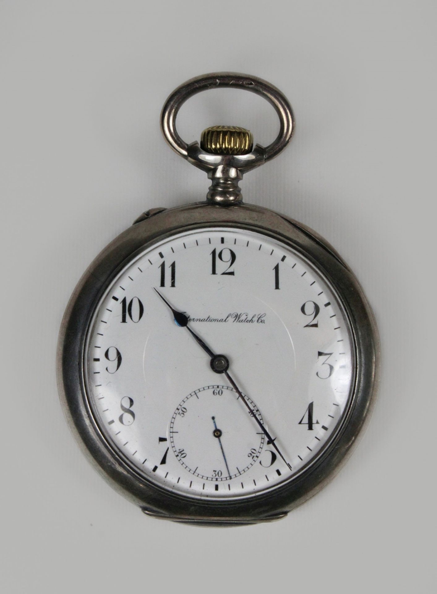 IWC Herrentaschenuhr, um 1910, Silber, Modelnummer: 427973(8), Gewicht: 93,3 g. Guter Zustand, Uhr