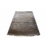 Kashmir-Seide, Indische Teppiche, Maße: 188 x 270 cm. Guter Zustand, Fleckig.