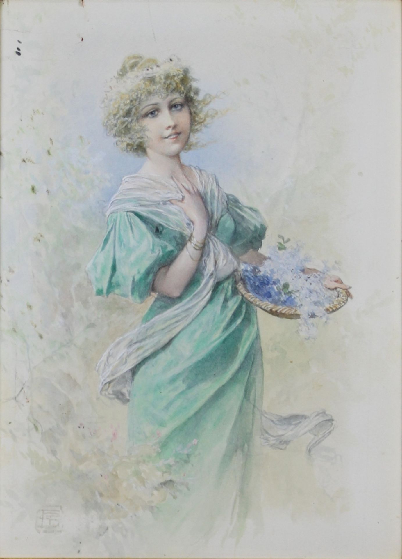 Friedrich Stahl (deutsch, 1863 - 1940), Drei Gouachen, Frauen, Aquarelle, Gouache und Deckweiß auf - Image 4 of 5