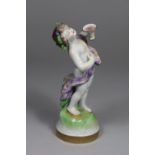 Porzellanfigur, Bacchus, Volkstedt Thüringen, Maße: 15 x 6,3 x 5,5 cm. Guter, altersbedingter Zusta