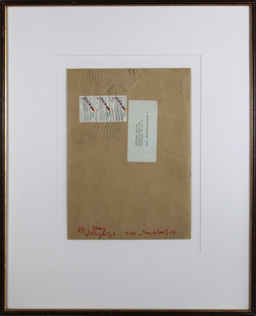 Joseph Beuys (deutsch, 1921 - 1986), Briefumschlag mit alter Absenderadresse, Drakeplatz 4, 4008 Dü - Image 2 of 3