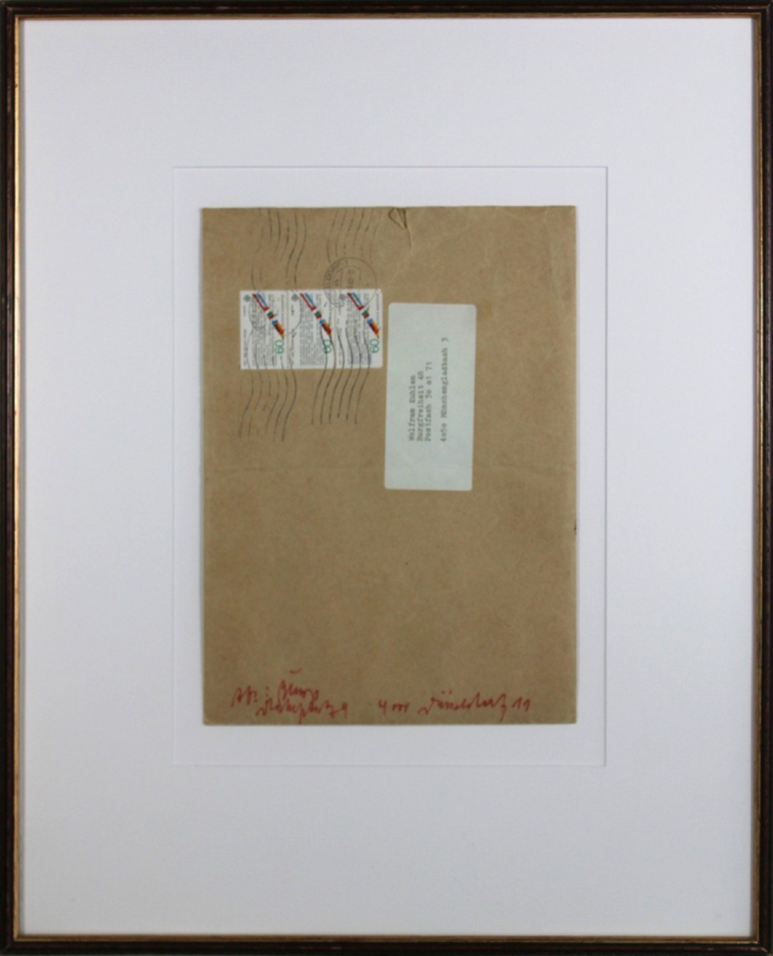 Joseph Beuys (deutsch, 1921 - 1986), Briefumschlag mit alter Absenderadresse, Drakeplatz 4, 4008 Dü - Bild 2 aus 3