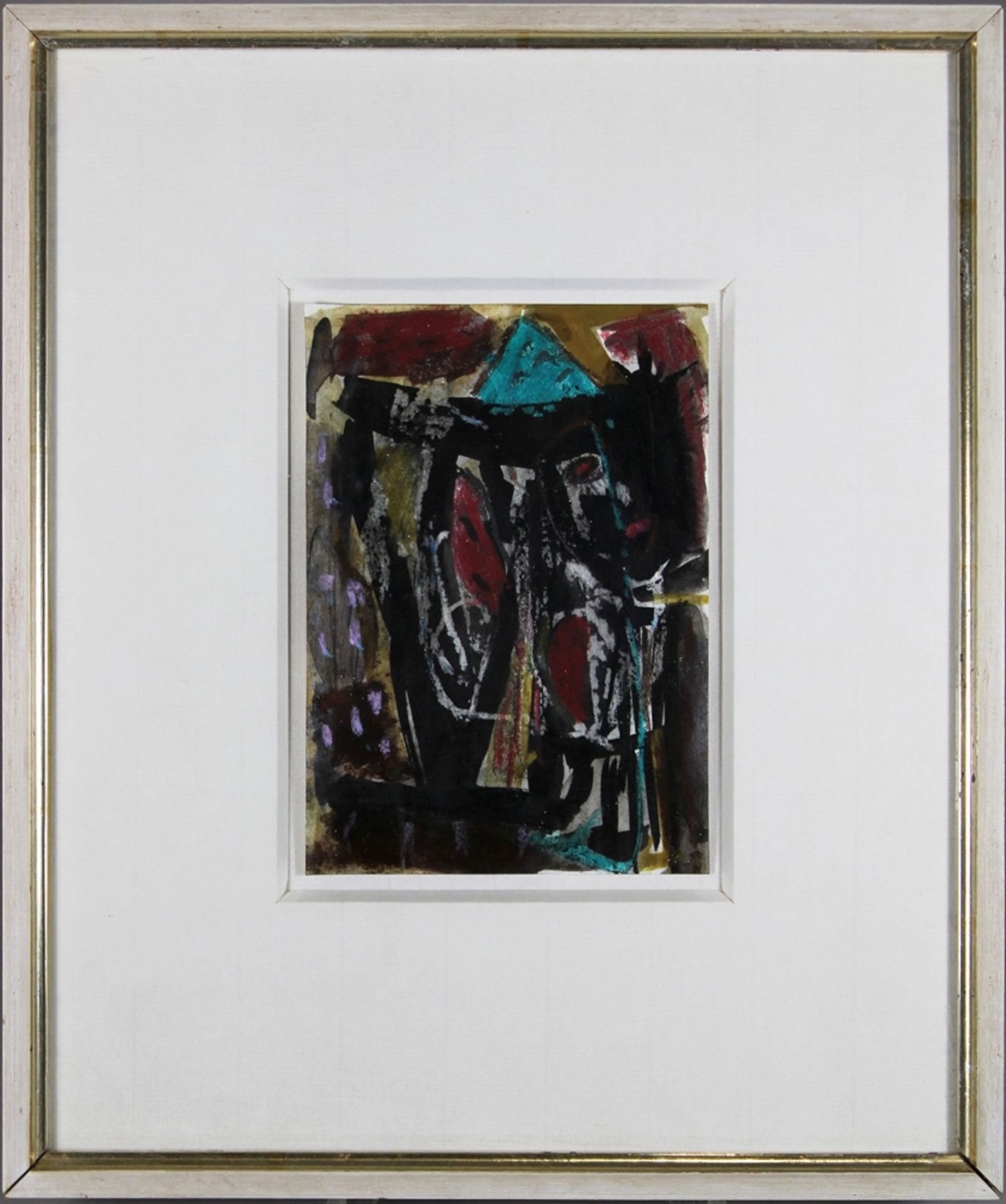 Michel Fraile (geb. 1961), dunkle Gestalten, 1988, Aquarell, unsigniert, Lichtmaß: 14,5 x 10,3 cm, - Image 2 of 2