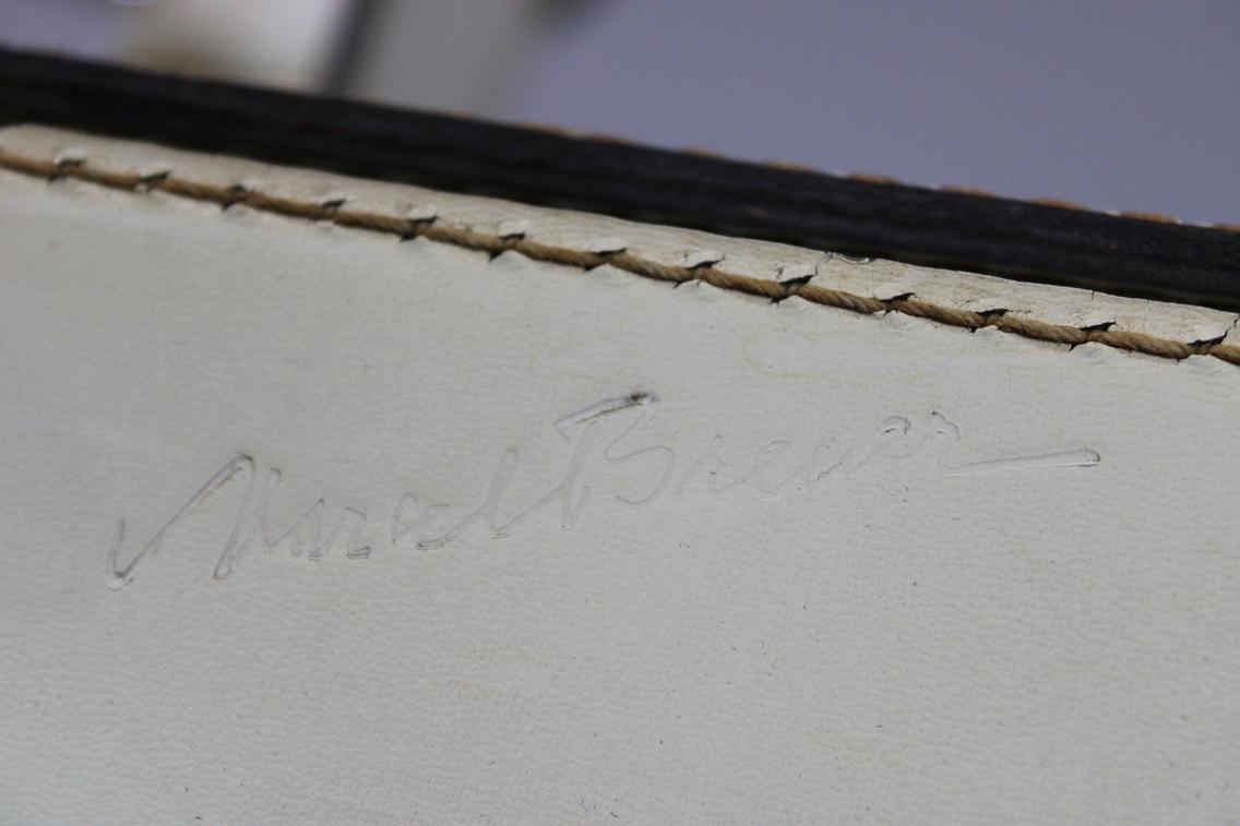 Wassily Chair, Designer: Marcel Breuer, Stahlrohr und Rindkernleder, 1960, auf dem Leder signiert. - Image 2 of 2