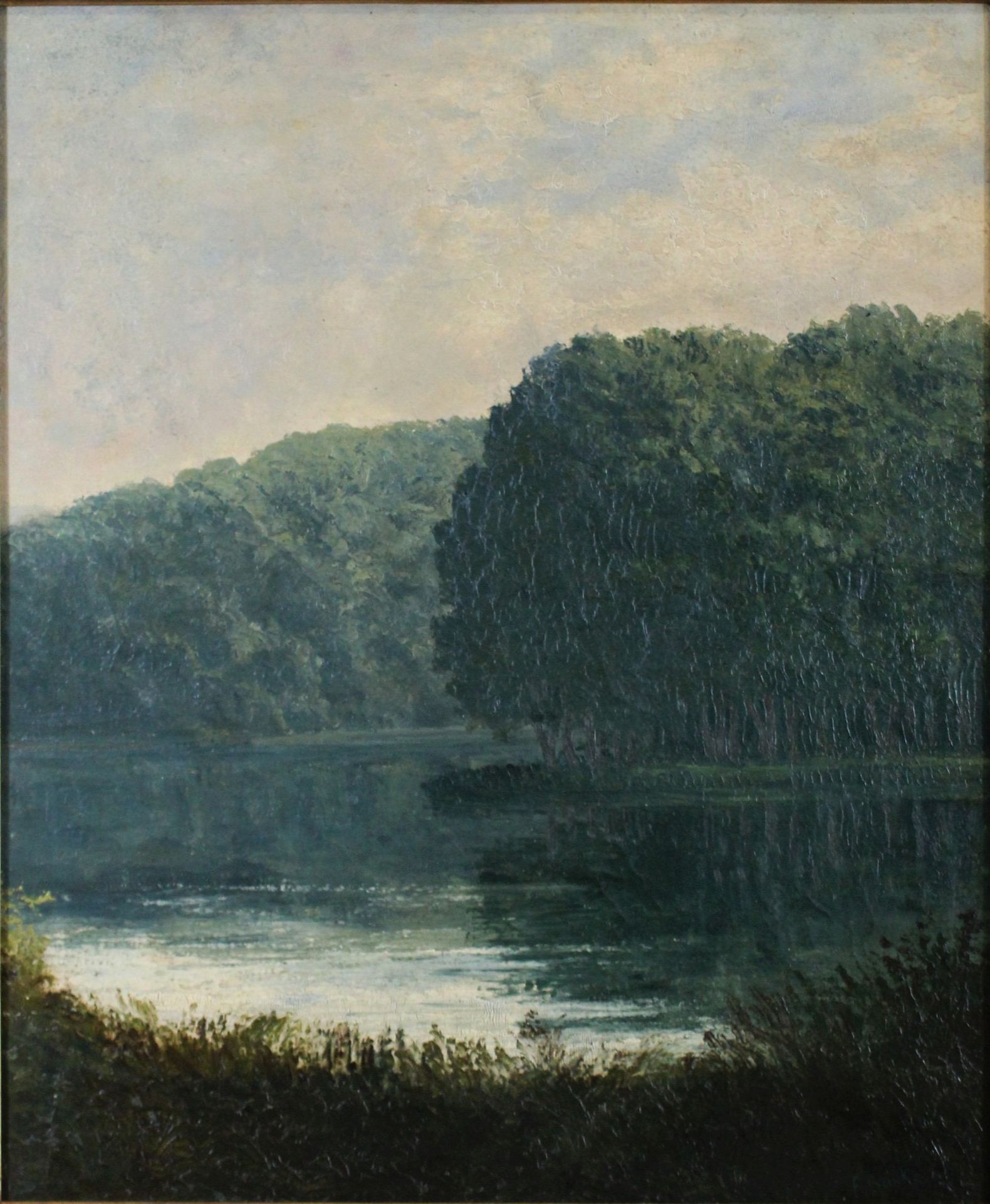 Franz Bunke (deutsch, 1857 - 1939), Seelandschaft, Öl auf Leinwand, unten rechts signiert, Lichtmaß