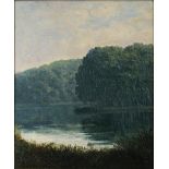 Franz Bunke (deutsch, 1857 - 1939), Seelandschaft, Öl auf Leinwand, unten rechts signiert, Lichtmaß