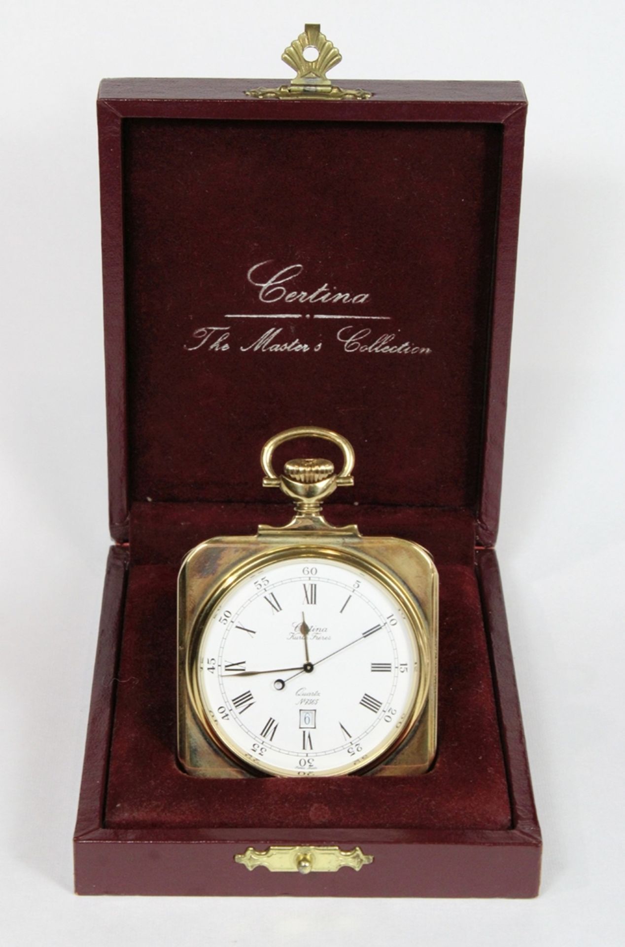 Certina Jubiläumstaschenuhr Herren, um 1980, Golddouble, Modellnummer: 7365. Guter Zustand, Gangfäh - Bild 3 aus 3