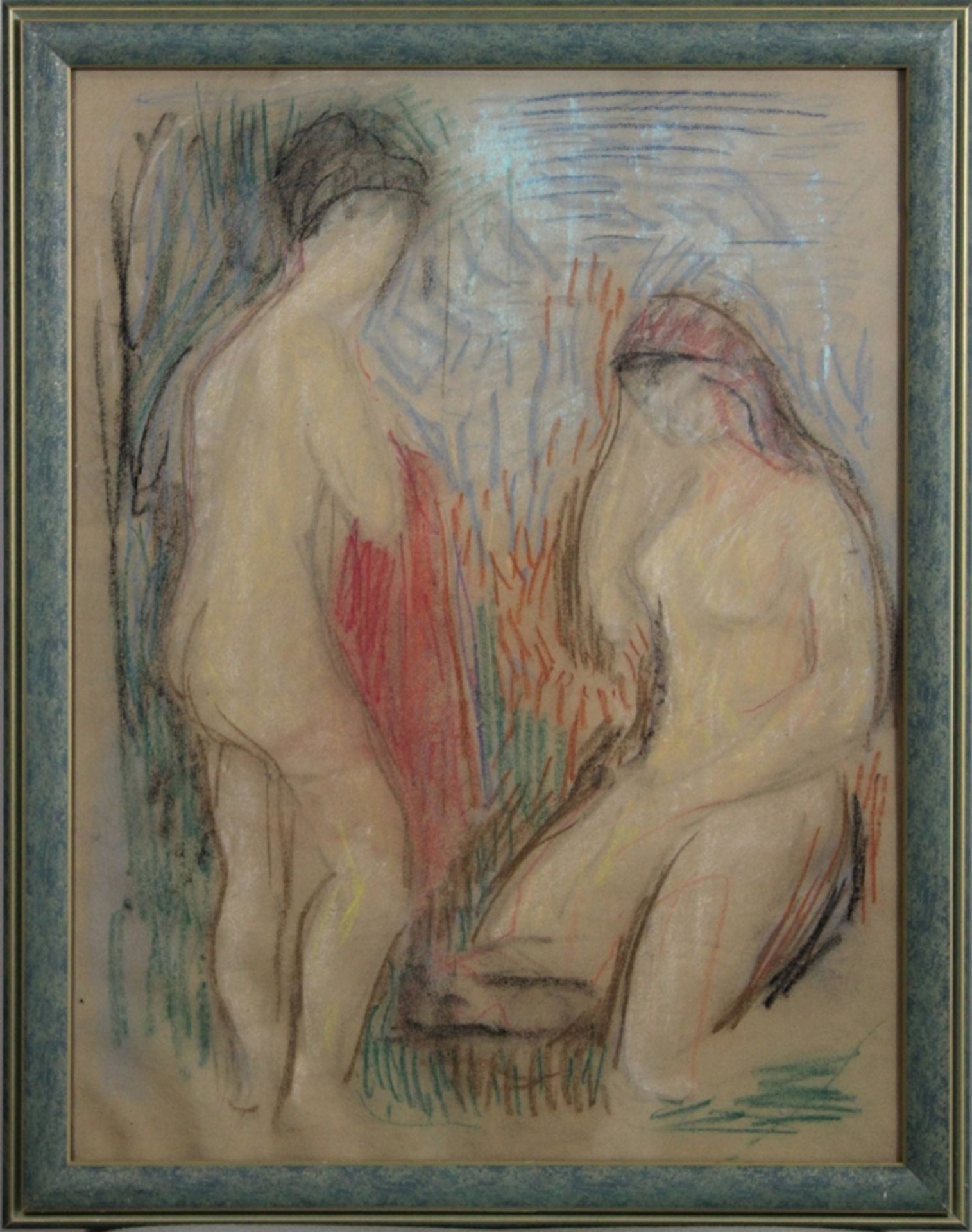 Karl Stachelscheid (deutsch, 1917 - 1970), Aktfiguren, Pastell, unsigniert, Lichtmaß: 59 x 45 cm, R - Bild 2 aus 2