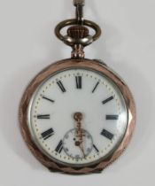 Herrentaschenuhr mit Übergehäuse, Jugendstil, um 1910, Silber, Punze: Halbmond und Krone. Guter Zus