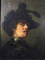 Museum Kunstreproduktionen nach Rembrandt van Rijn (niederländisch, 1606-1669), Selbstporträt im Ko