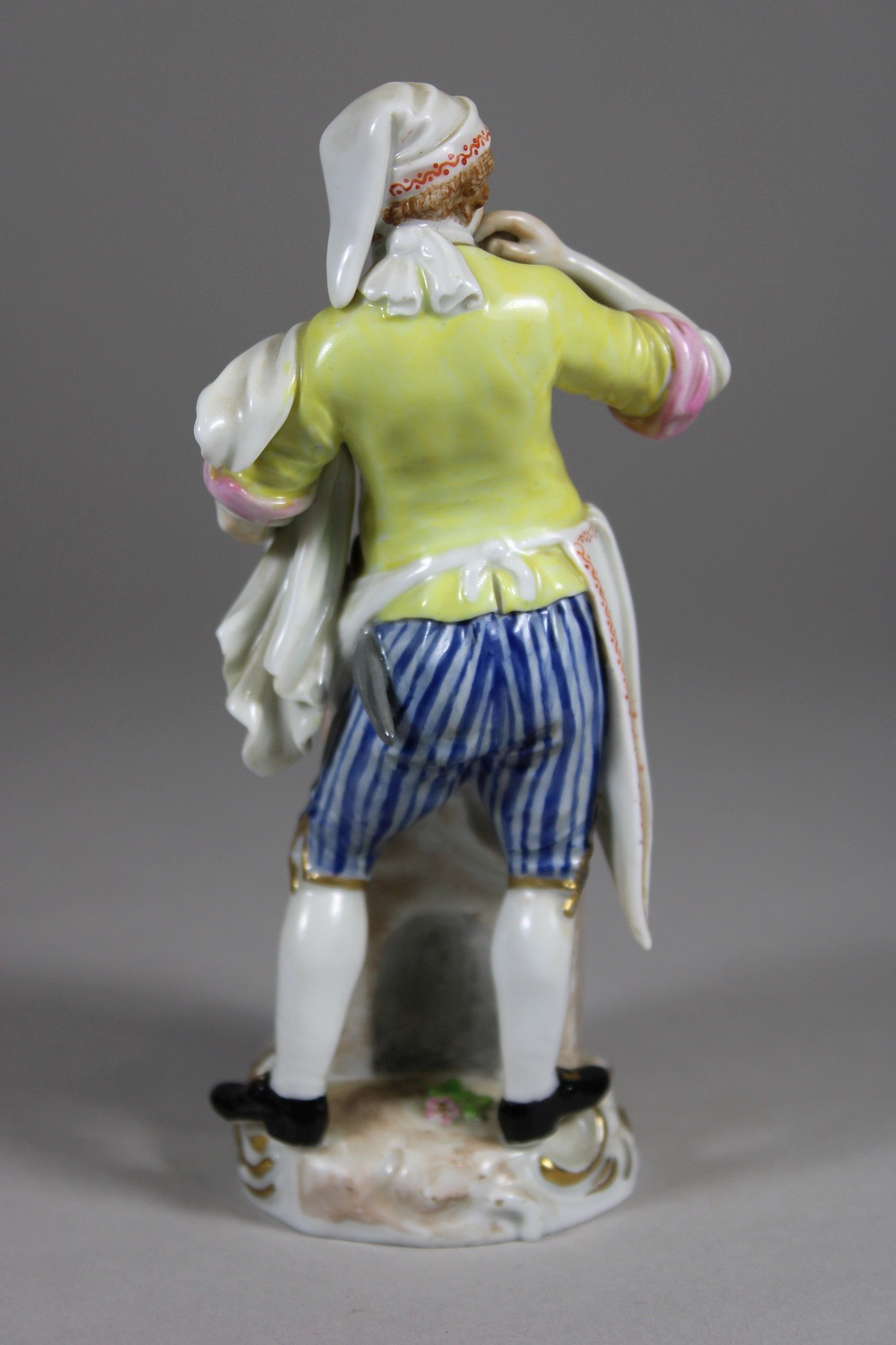 Porzellanfigur, Koch, Meissen, 2. Wahl, Modellnummer: 60230, Maße: 13,7 x 6,7 x 5,9 cm. Guter, alte - Image 4 of 5