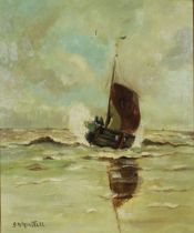 Gerhard Arij Ludwig Morgenstjerne Munthe (niederländisch, 1875 - 1927), Fischkutter, 1922, Öl auf L