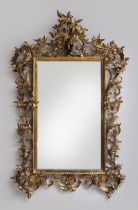 Spiegel, Louis XV, Frankreich, Mitte 18. Jh., originale Fassung und Vergoldung, Spiegelglas später,