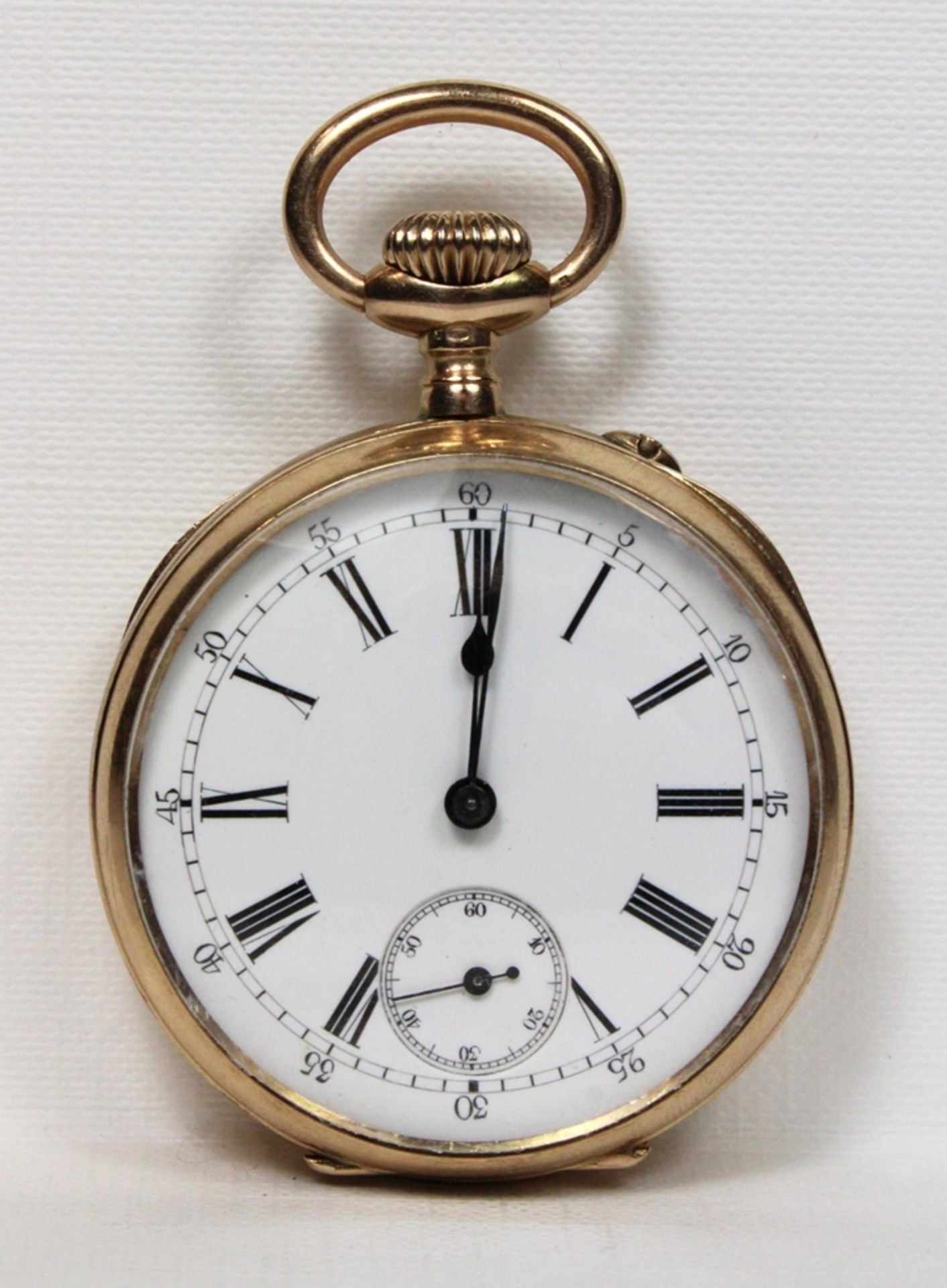Präzisionsuhr aus Silberberg von Eduard Eppner (1812-1887), Savonnette Taschenuhr, 585er Gold, Reic