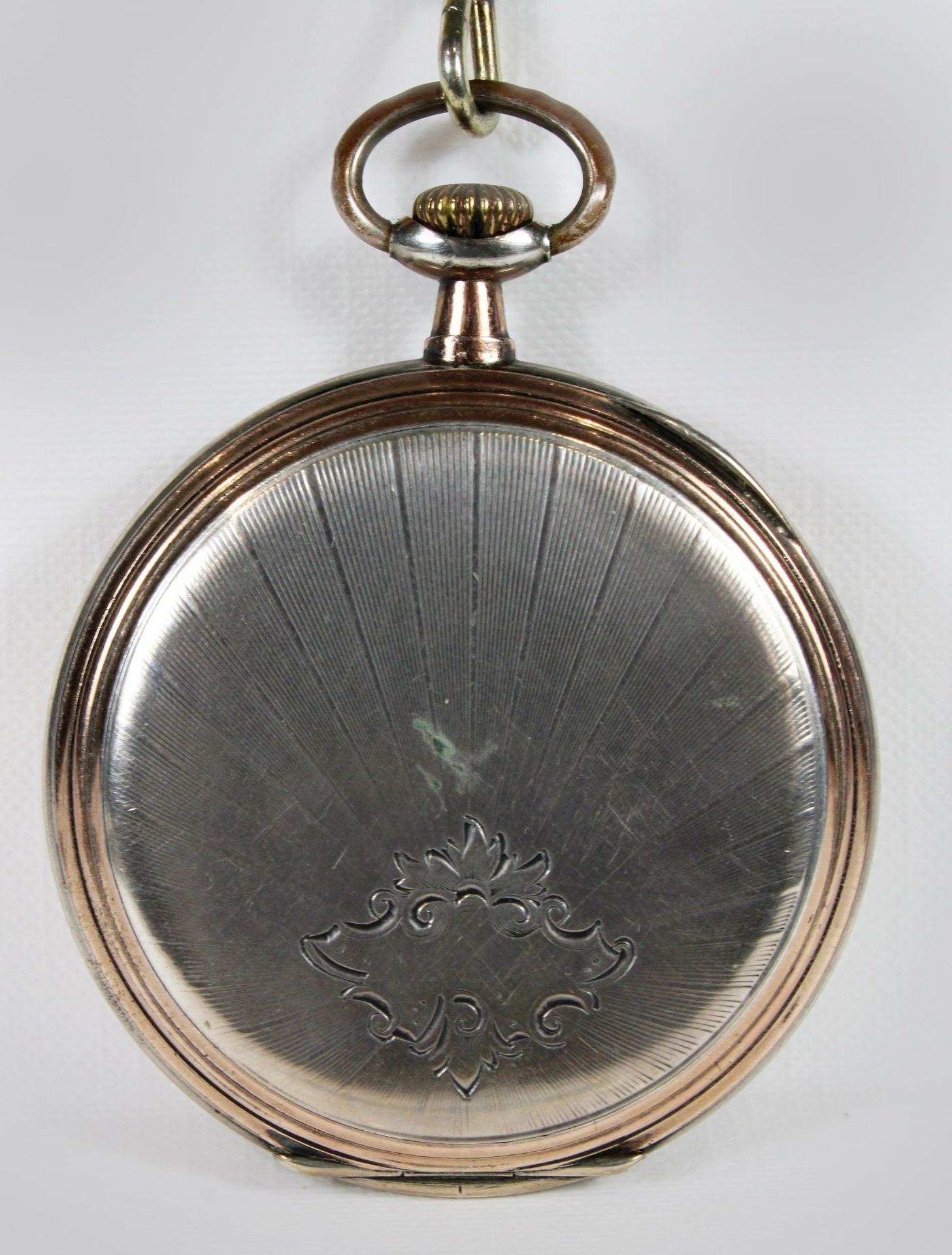 Silberne Herrentaschenuhr, 800er Silber, Punze: Halbmond und Krone, Modellnummer: 533360, Gewicht: - Bild 3 aus 7