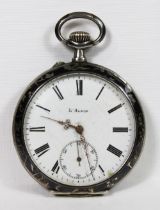 L´Alpin Herrentaschenuhr, 19. / 20. Jh., Silber, in Nielotechnik, gest.: Niel, Modellnummer: 238380