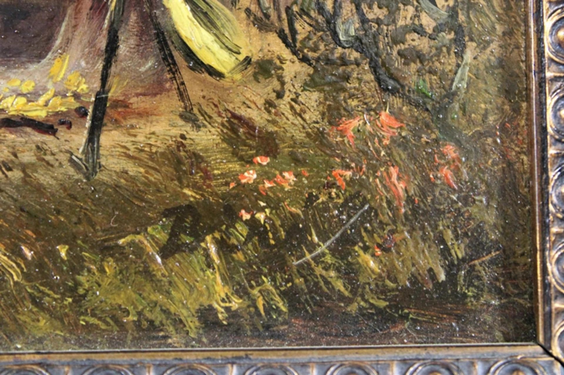 L. Bira, Paar Gemälde, Zigeunerlager, Öl auf Holz, unten signiert, Lichtmaß: ca. 19 x 30 cm, Rahmen - Image 4 of 7