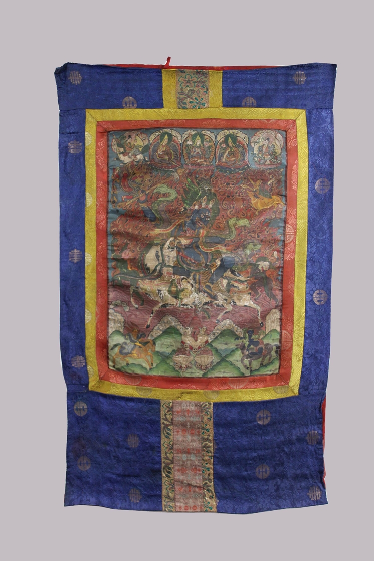Thangka, Shri Devi (buddhistische Beschützerin) - Magzor Gyalmo, Tibet / Nepal, 19. Jh., Pigmente