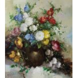 John Pradier (1845-1912), Blumenstillleben, Öl auf Leinwand, unten links signiert, Lichtmaß: 79 x 6