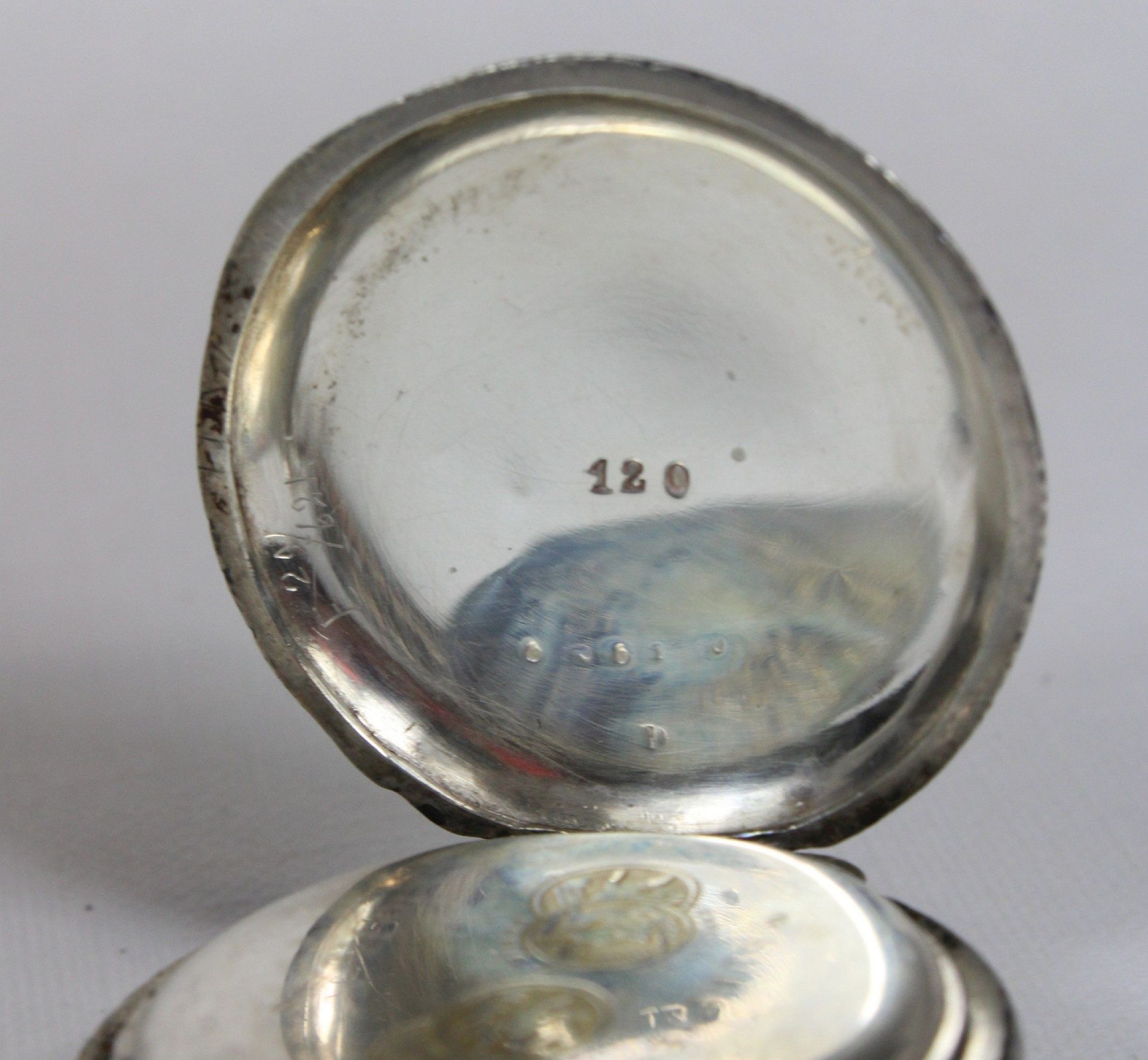 Surete Damenuhr, Silber, in Nielotechnick, Modelnummer: 120, Gewicht: 42,21. Guter Zustand, Uhr läu - Bild 5 aus 5