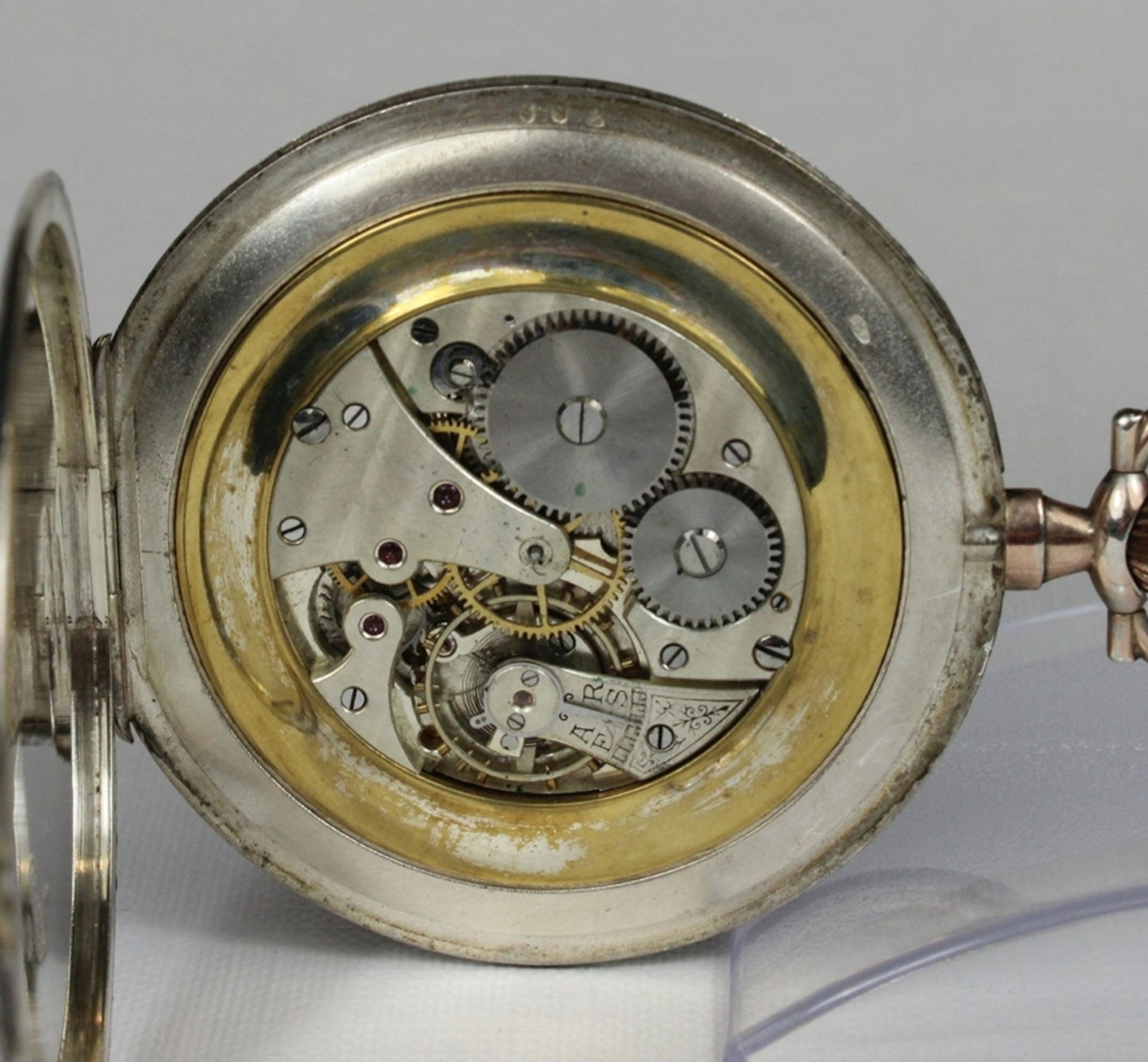 Silberne Damenuhr, um 1920/30, 900er Silber, Punze: Halbmond und Krone, Gehäuse von Niel Köln, in N - Bild 3 aus 4