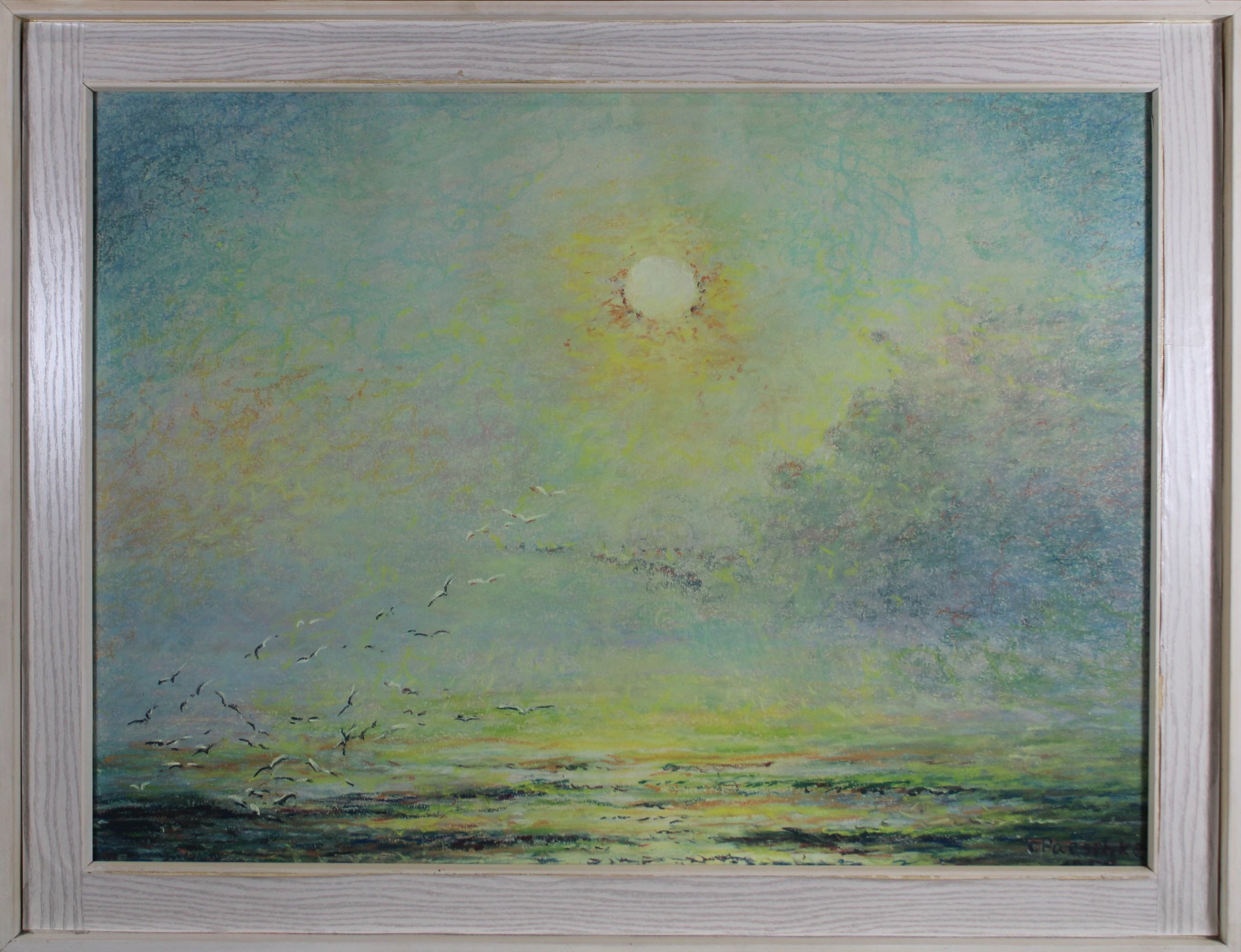 C. Paeschke, Seelandschaft, 1958, Pastell, unten rechts signiert und datiert, Lichtmaß: 52 x 71 cm, - Image 2 of 3