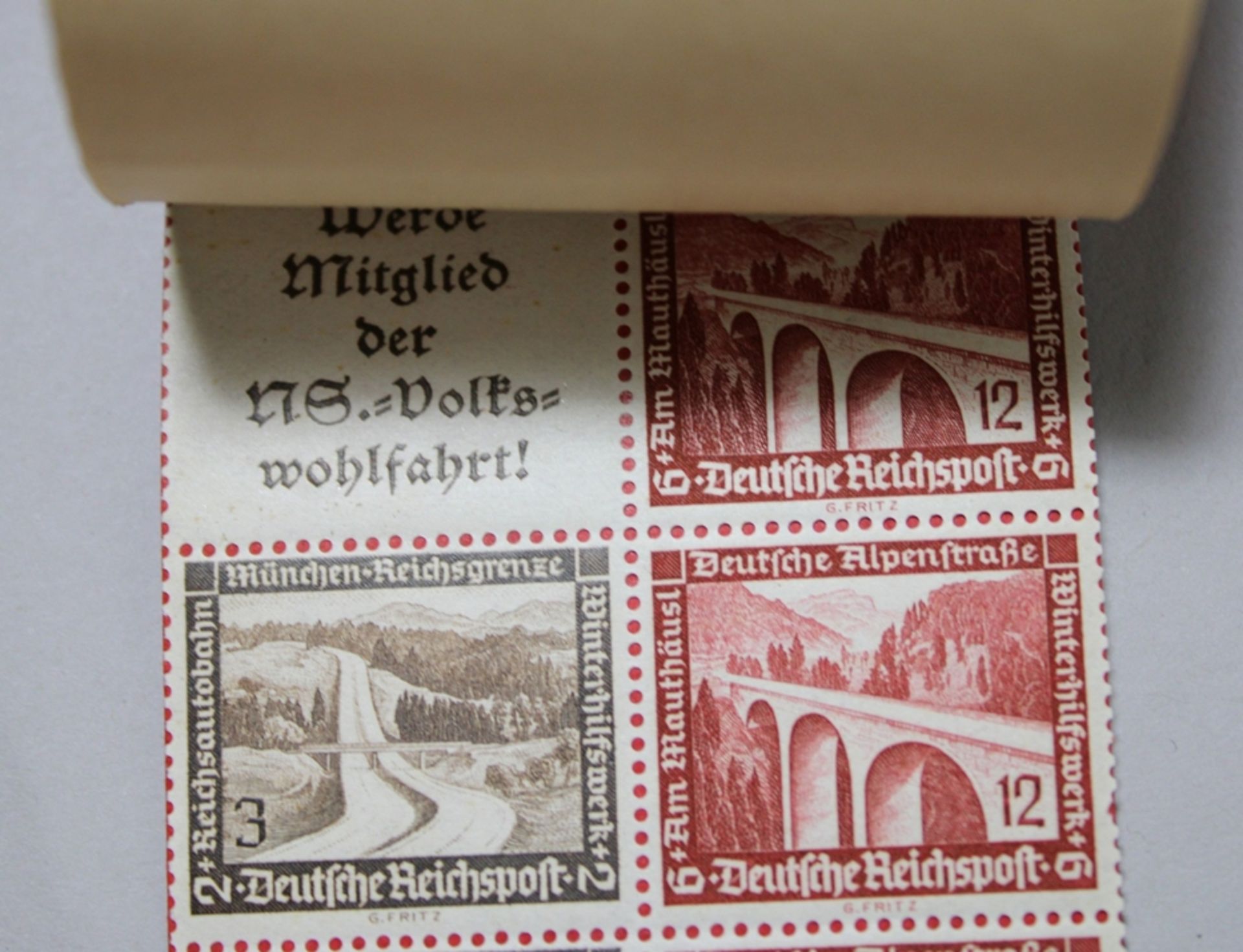 Konvolut Markenheftchen 9 Tl., bestehend aus: 2 Deutsche Nothilfe Wohlfahrtsbriefmarken 1935, volls - Image 2 of 6
