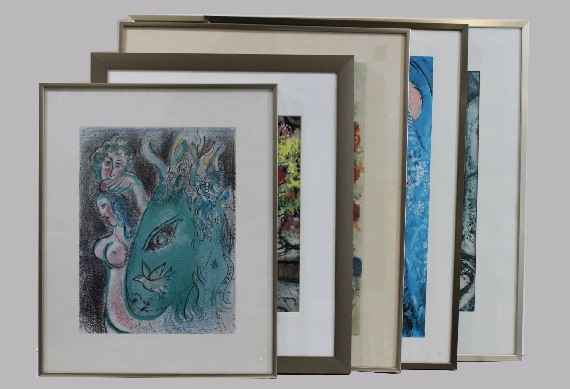 Marc Chagall (belorussisch/französisch, 1887 - 1985), Fünf Multiples: Offenes Fenster, Lichtmaß: 44